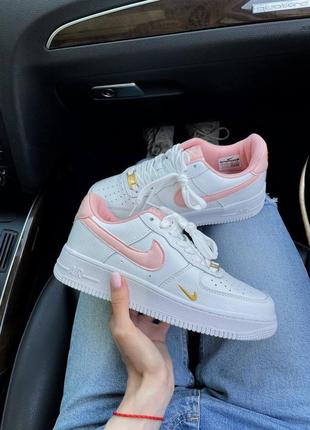 Кроссовки nike air force 1 swoosh white/pink3 фото