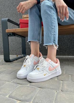 Кроссовки nike air force 1 swoosh white/pink10 фото