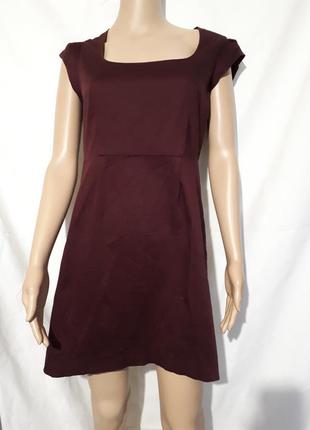 Платье french connection миди марсала бордо джинсовое бордовое