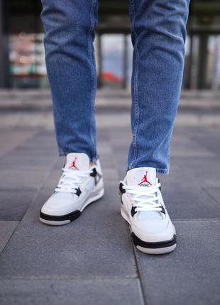 Мужские кроссовки спортивные nike jordan retro, стильные высокие кроссовки осень весна кожаные9 фото