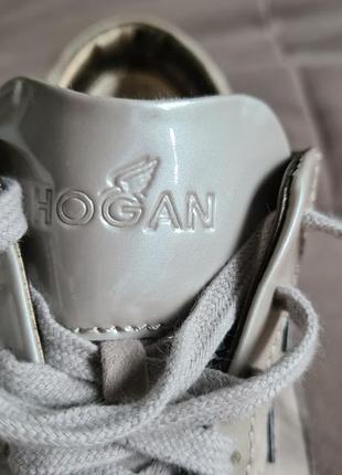 Крутые женские бежевые оригинальные кроссовки hogan8 фото