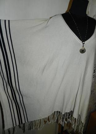 Натуральна-бавовна,трикотажна блуза-туніка,бохо,великого розміру,h&m2 фото