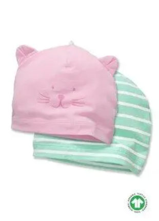 Разная хлопковая шапка для девочки, тсм чибо. 62/68