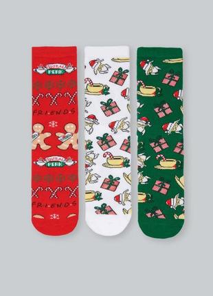Шкарпетки friends house від різдвяний принт 36-38