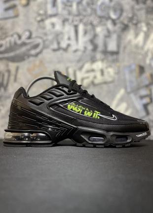 Мужские кроссовки nike tn air max plus 3 just do it black volt 40-41-42-43-44-45