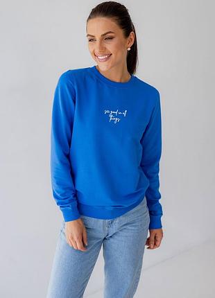 Базовий жіночий світшот беж, чорний, синій, жовтий, оливка