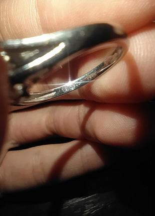 Срібна каблучка | обручка золотий вік з фіанітами5 фото