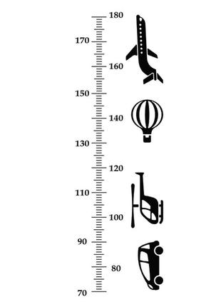 Наклейка на стену ростомер «выше в небо»1 фото