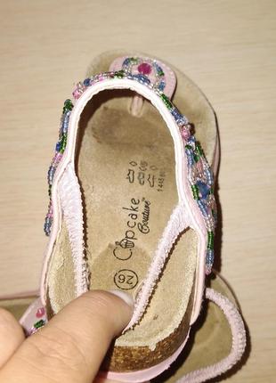 Босоножки сандалии для девочки 16 см стельки4 фото
