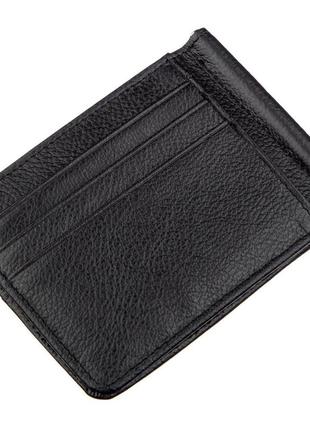 Мужской зажим с карманами для карточек st leather 18940 черный2 фото