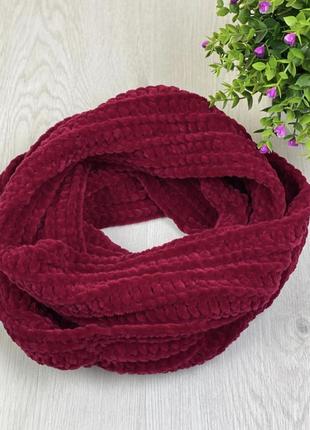 Велюровий шарф2 фото