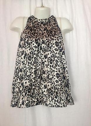 Летняя леопардовая блуза, топ. р.16