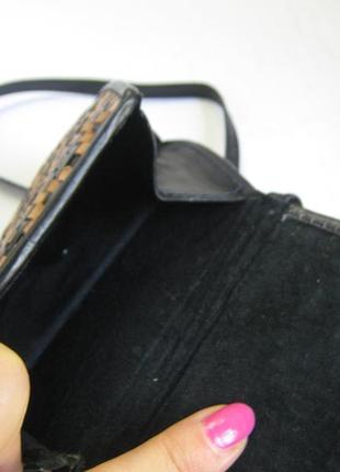 Кошелек на длинной ручке, сумка-карман монетница, натуральная кожа2 фото