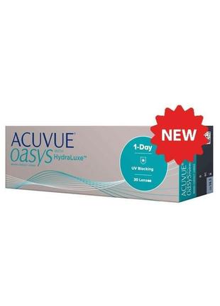 Нові контактні лінзи "acuvue oasys 1-day" із технологією hydraluxe ( 10 шт. ) распродажа !