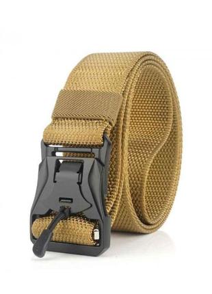 Тактический ремень для штанов "tactical belt" с магнитной пряжкой ( койот )