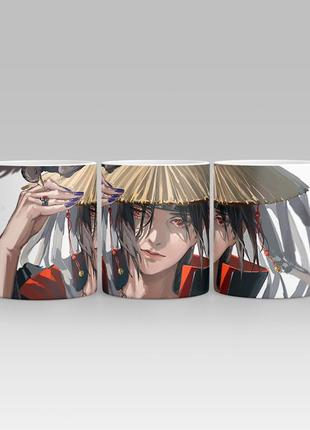 Белая кружка (чашка) с принтом "итачи - наруто - naruto" push it