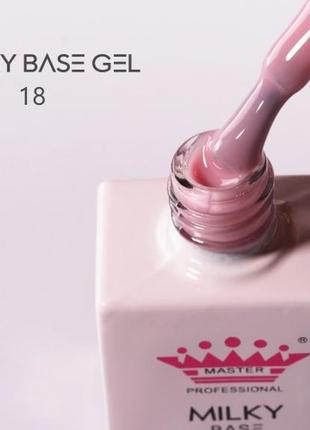 Каучукова база для гель лаку рожева основа для нігтів об'єм 10 мл master professional ✓181 фото