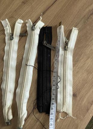 Набор замочков молнии в одежду в сумки набор чёрные белые б/у3 фото