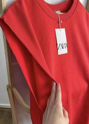 Zara красная жилетка жилет м