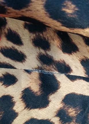 Леопардовый удлинённый двубортный пиджак5 фото