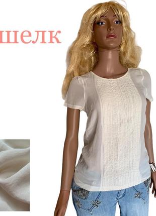 Базовая нежнейшая шелковая блуза шелк натуральный 100% zara