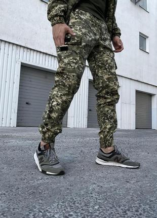 Штани карго чоловічі військові зелений камуфляж | брюки чоловічі тактичні піксель