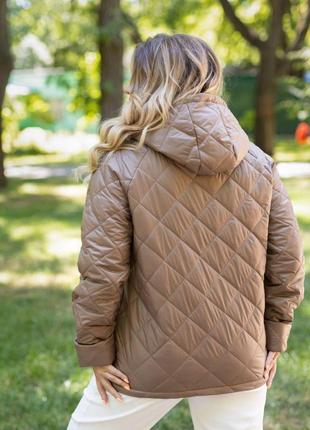 Куртка осіння жіноча на синтепоні батал великі розміри3 фото