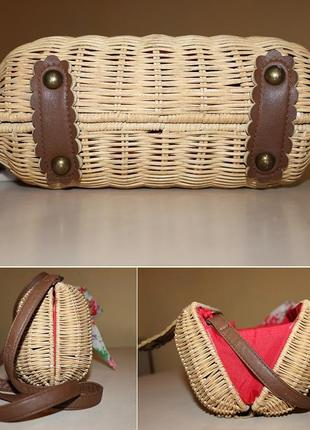 Соломенная ,плетённая сумка-клатч3 фото