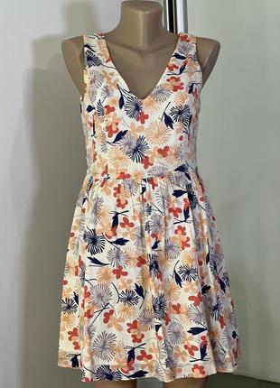 Натуральна Літня сукня у квітковий принт №5788 фото