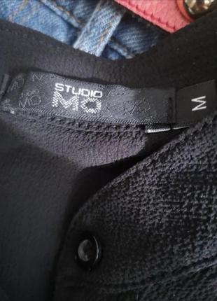 Чорна блуза туніка з розрізами4 фото