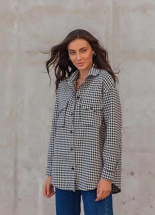 Сорочка принт лапка☕