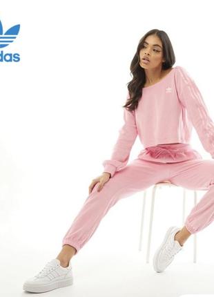 Спортивний рожевий костюм adidas оригінал розмір s