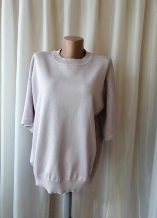 ✅ неймовірно крутий стильний трендовий футболка в'язаний приспущений плечовий шов у футболки тому во