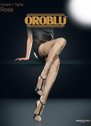 Роскошные фантазийные итальянские колготы премиум класса oroblu collant tights rose