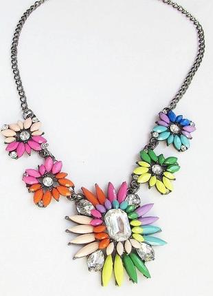 🏵шикарное колье в кристаллах, новое! арт. 3819