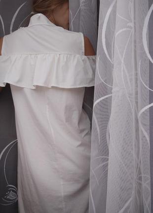 Сукня з воланом с рюшей платье с рюшей на плечах2 фото