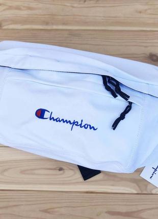Поясная сумка champion belt bag white белая бананка мужская / женская