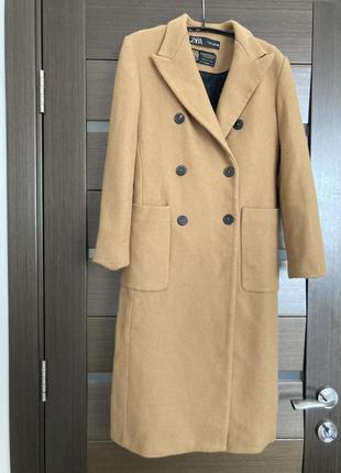 Пальто шерстяне zara