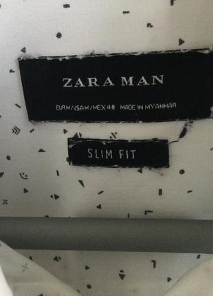 Сорочка zara slim fit розмір м ідеальний стан2 фото