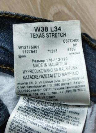 Джинсы стрейч wrangler texas stretch размер w38 l34, состояние отличное.9 фото