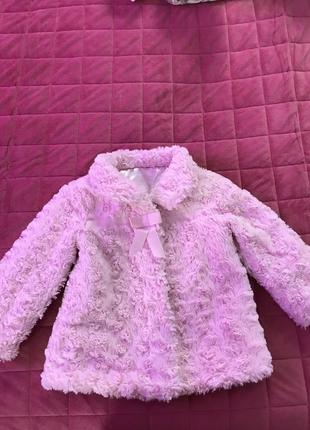Шубка на дівчинку 9-12 12-18м
