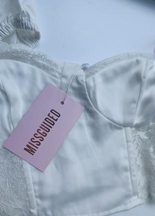 Білий топ блуза missguided2 фото