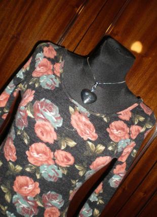 Чарівна сукня у квіточку з відкритою спинкою paprika) 38р5 фото