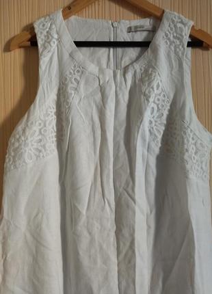 Сукня льон+віскоза з прошвою2 фото