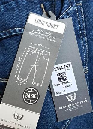 Мужские джинсовые шорты бриджи benson&cherry дания оригинал9 фото