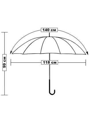 Зонт-трость parachase арт. 7165-03 полуавтомат5 фото