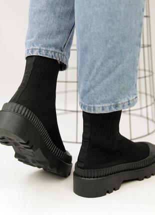 Жіночі черевики челсі осінні,весняні чорні/жіночі черевики челсі осінні, весняні чорні