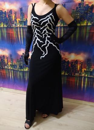 Сукня з бісером плаття стильне класичне подіумні ексклюзивне дизайнерське ручної роботи фетиш3 фото