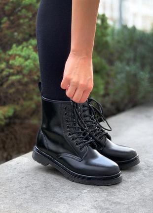 Чоботи, черевики dr. martens 1460 mono black🍂2 фото