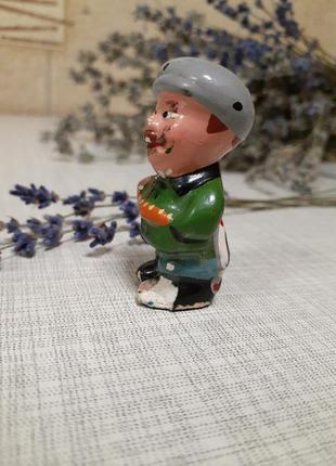 Охотник 🐇 статуэтка гипсовая фигурка в эмалях винтаж советский 7